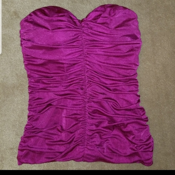 Express Tops Express Ruched Strapless Top Poshmark